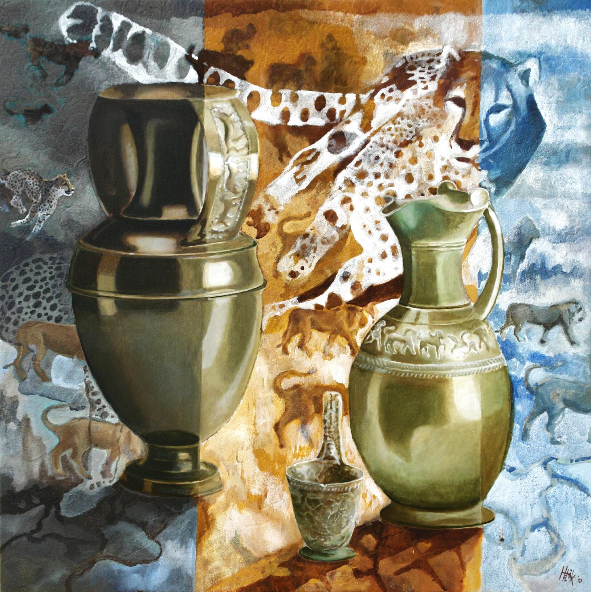 Painting based on the Italian Pottery Art